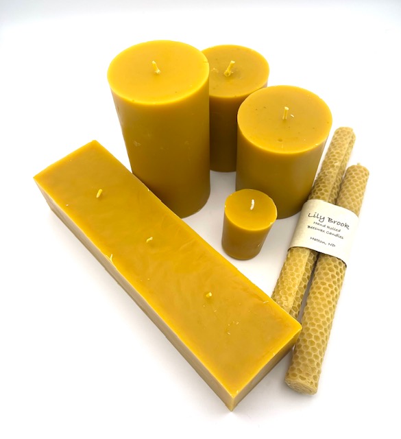 Lily Brook Pure Beeswax Candles